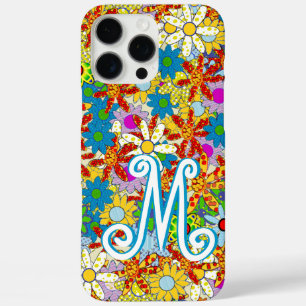 Personalisiertes Monogramm oder Blumenmuster iPhone 16 Pro Max Hülle