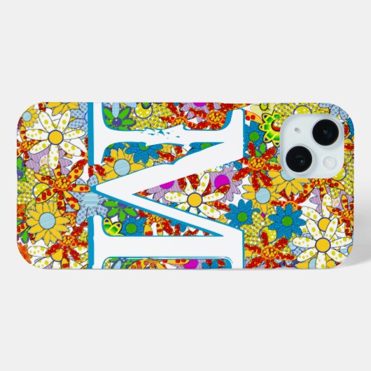 Personalisiertes Monogramm oder Blumenmuster Case-Mate iPhone Hülle (Rückseite (Horizontal))