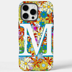 Personalisiertes Monogramm oder Blumenmuster iPhone 16 Pro Max Hülle