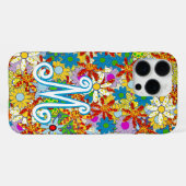 Personalisiertes Monogramm oder Blumenmuster iPhone Hülle (Rückseite (Horizontal))