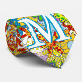 Personalisiertes Monogramm oder Blumenmuster Krawatte (Gerollt)