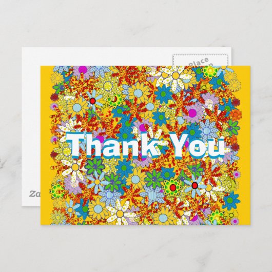 Personalisiertes Monogramm oder Blumenmuster Postkarte (Vorne/Hinten)