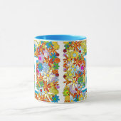 Personalisiertes Monogramm oder Blumenmuster Tasse (Zentrum)