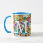 Personalisiertes Monogramm oder Blumenmuster Tasse (Links)