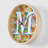 Personalisiertes Monogramm oder Blumenmuster Uhr (Winkel)