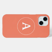 Personalisiertes Monogramm Orange Case-Mate iPhone Hülle (Rückseite (Horizontal))