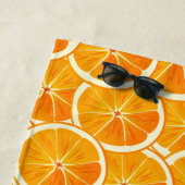 Personalisiertes Monogramm Orange Citrus Strandtuc Strandtuch (Beispiel)