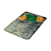 Personalisiertes Monogramm Orange Prickly Pear Cac Badematte (Schrägansicht)
