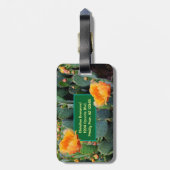 Personalisiertes Monogramm Orange Prickly Pear Cac Gepäckanhänger (Rückseite vertikal)