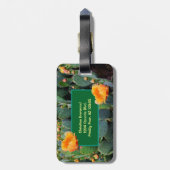 Personalisiertes Monogramm Orange Prickly Pear Cac Gepäckanhänger (Rückseite vertikal)