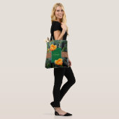 Personalisiertes Monogramm Orange Prickly Pear Cac Tasche (Am Model)