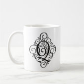 Personalisiertes Monogramm-Ornament Kaffeetasse (Links)