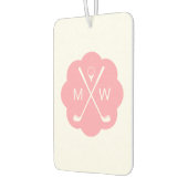 Personalisiertes Monogramm Pink Autolufterfrischer (Links)