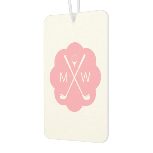 Personalisiertes Monogramm Pink Autolufterfrischer (Links)