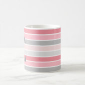 Personalisiertes Monogramm "Pink-Farbtöne" gestric Kaffeetasse (Mittel)