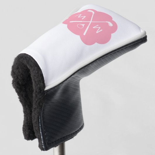 Personalisiertes Monogramm Pink Golf Headcover (3/4 Vorderseite)