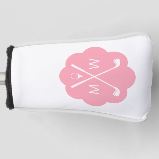 Personalisiertes Monogramm Pink Golf Headcover (Vorderseite)