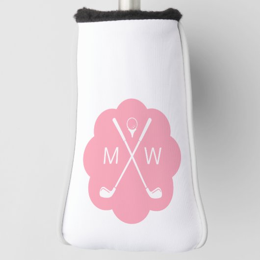 Personalisiertes Monogramm Pink Golf Headcover (Rotieren 90)