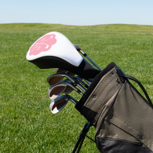Personalisiertes Monogramm Pink Golf Headcover (In SItu)
