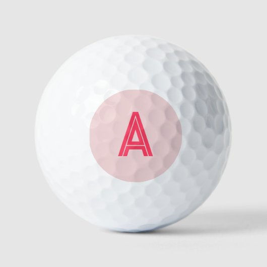 Personalisiertes Monogramm Pink Golfball (Vorderseite)