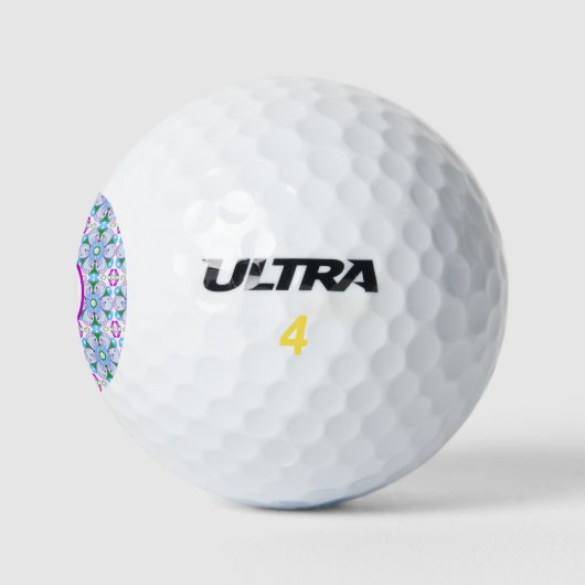 Personalisiertes Monogramm Pink Women's Golf Patte Golfball (Logo)