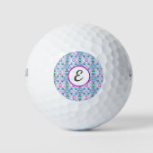 Personalisiertes Monogramm Pink Women's Golf Patte Golfball (Vorderseite)
