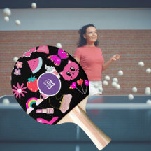 Personalisiertes Monogramm Pinky Girly Colorful