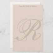 Personalisiertes Monogramm-R-Papier Briefpapier (Vorne/Hinten)