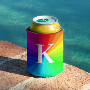 Personalisiertes Monogramm Regenbogen LGBT Stolz G Dosenkühler
