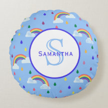 Personalisiertes Monogramm Regenbogen-Regensturm