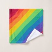 Personalisiertes Monogramm Regenbogenfarbene Badeh Badhandtuch Set (Waschlappen)