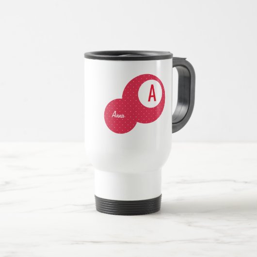Personalisiertes Monogramm Reisebecher (VorderseiteRechts)