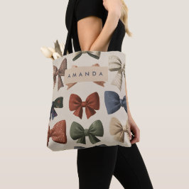 Personalisiertes Monogramm Retro-Schleifenmuster i Tasche