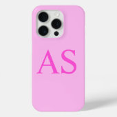 Personalisiertes Monogramm Rosa Anfangsbuchstaben Case-Mate iPhone Hülle (Rückseite)