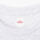 Personalisiertes Monogramm Rosa Sakura Etiketten (Befestigt)