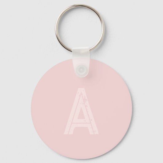 Personalisiertes Monogramm Rosa Schlüsselanhänger (Vorderseite)