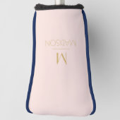 Personalisiertes Monogramm, rosa und goldfarben |  Golf Headcover (Rotieren 90)