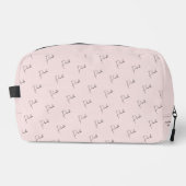 Personalisiertes Monogramm Rosa Waschbeutel (Vorderseite)