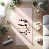 Personalisiertes Monogramm Rosa Yogamatte