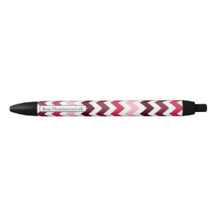 Personalisiertes Monogramm Rosa Zickzack ZigZag Mu Kugelschreiber
