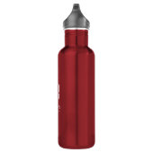 Personalisiertes Monogramm Rot Edelstahlflasche (Rechts)