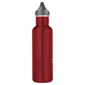 Personalisiertes Monogramm Rot Edelstahlflasche (Links)