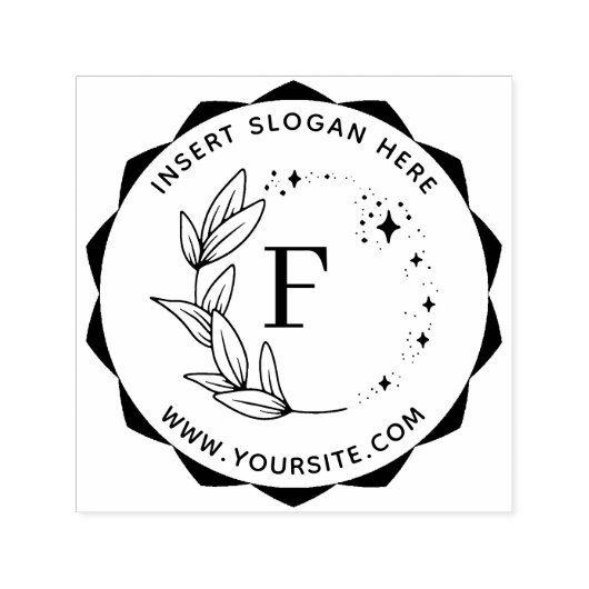 Personalisiertes Monogramm Runde Selbstfarben S Permastempel (Design)