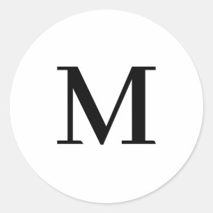 Personalisiertes Monogramm Runder Aufkleber