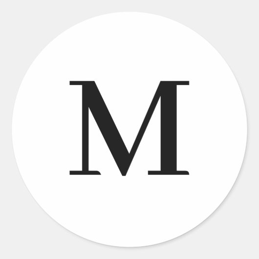 Personalisiertes Monogramm Runder Aufkleber (Vorderseite)