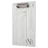 Personalisiertes Monogramm rustikal Klemmbrett (Links)