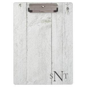 Personalisiertes Monogramm rustikal Klemmbrett
