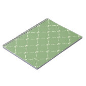 Personalisiertes Monogramm Sage-Grün Geometrisches Notizblock (Linke Seite)
