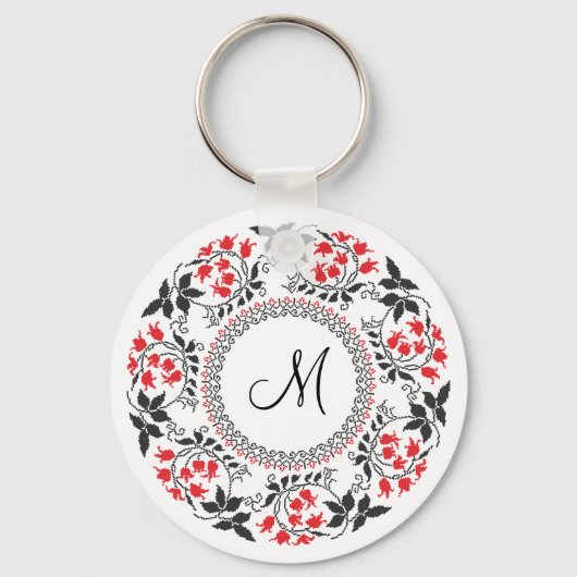 Personalisiertes Monogramm Schlüsselanhänger (Vorderseite)