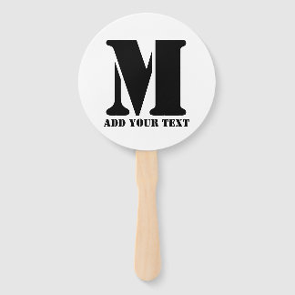 Personalisiertes Monogramm Schwarz Benutzerdefinie Fächer